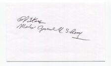 Major General Charles P. Stone Signed 3x5 Index Card Autographed Vietnam War picture