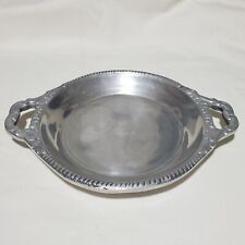 Pewter silver color Tray Vintage embossed detailing 13