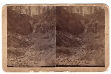 Rare stereoview photo NATURAL BRIDGE in YELLOWSTONE NATIONAL PARK large 1880s WY picture