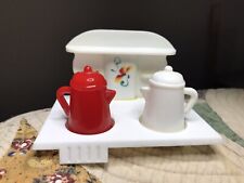 Vintage 50’s Starke Design Plastic Stove Salt Peppers Shakers ~ TOP PORTION PART picture