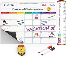 Magnetic Fridge Calendar with Dry Erase Surface  Easy Schedule Management picture