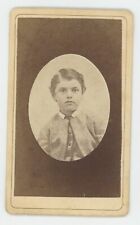 Antique CDV Circa 1870s Adorable Little Boy in Suit Coat Dupee & Co Portland, ME picture