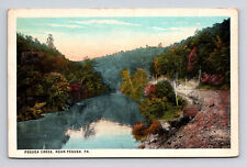 c1926 WB Postcard Pequea PA Pennsylvania Creek Railroad picture