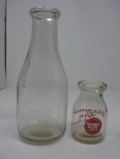 2 different Missouri Pacific milk bottles, embossed quart, pyro red half pint M picture