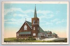 Hampton Beach New Hampshire, St Patrick's Church, Vintage Postcard picture
