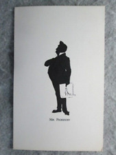 Vintage Mr. Pecksniff, Charles Dickens Character, Silhouette Postcard picture