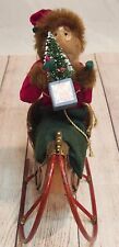 Very Rare Retired Byers ‘89 Dyedt Moroz Russian Santa Caroler Doll In Sleigh picture