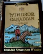 Beautiful vintage Windsor Canadian Whiskey promo framed Mirror 22.5''x17.5'' picture