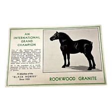 Rookwood Granite Champion Horse Postcard 1931 International Percheron picture