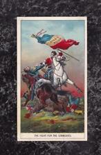 Victorian Patent Medicine Trade Card Ayer's Pills Violent Cavalry Battle 5x2.5 picture