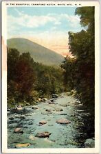 1925 White Mountains NH-New Hampshire, In The Beautiful Crawford Notch, Postcard picture