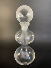 Vintage Josef Riedel Etched Woman Crystal Decanter 10.5” Tall-Chipped Stopper picture