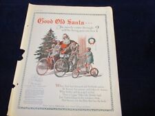 Vintage 1928 Santa Claus Bicycle Ad Qa42 picture