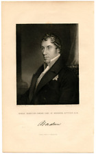 GEORGE HAMILTON-GORDON 4th EARL OF ABERDEEN, Prime Minister, 1831 Engraving 9644 picture