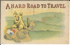 BB-299 A Hard Road to Travel, Dog and an empty food can Divided Back Postcard picture