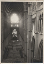War 1914/18, Reims, interior of the Cathedral and its rubble, vinta print picture