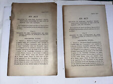 Antique June 2 & 6 1911 Drafts: Act on Electric Railway Transportation in Boston picture