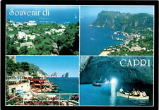 Capri postcard: crystal sea, colorful buildings, Bruno Marino photo. postcard picture