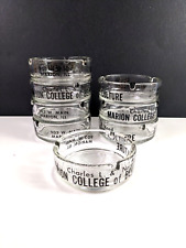 8 Vintage Glass Beauty School Ashtrays Prop Marion College of Beauty Culture IL picture