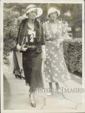 1932 Press Photo Mmes. George Widener & Robert Clarkson attend wedding, New York picture