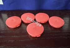 Tupperware Tiny Round Pocket Clamshell Pill Keeper Container Set of 5 Coral New picture
