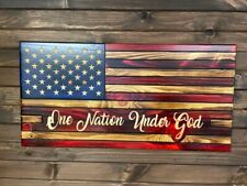 One Nation Under God Rustic American Flag, Wooden American Flag, God’s American picture