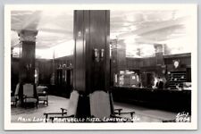 Hotel Monticello Main Lobby Longview WA RPPC Ellis Photo Postcard V25 picture