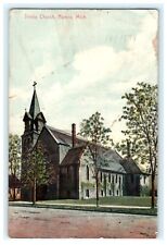 1908 Trinity Church Alpena MI Michigan Early View Postcard picture