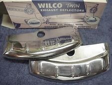 NOS Gas Station Display Accessory Chrome Dual Exhaust Tips 1950's  picture