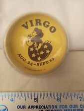 Glass Dome Paperweight Determined Productions Inc. 1969 Vintage Virgo Sign... picture