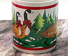 Vintage 1986 Houston Foods Christmas Ducks Coffee Tea Mug picture