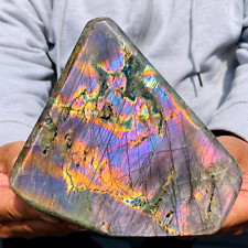 4.53lb Large Amazing Natural Purple Labradorite Quartz Crystal Specimen Healing picture