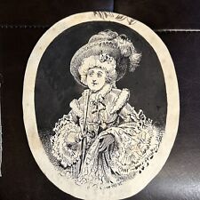 1882 Victorian Die Cut Art With Original Art On Back Incredible picture