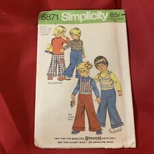 Simplicity 5871 ~ Vtg 70's Toddler's Vest, Top, Wide Leg Pants Size 4 picture