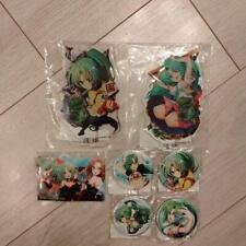 Higurashi When They Cry Goods lot of 7 Acrylic stand Tin badge Mion Shion picture