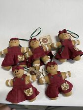 5 Boyds Ginger Ornaments Bears 562423 With Tags Christmas Rare Gingerbread Girl picture