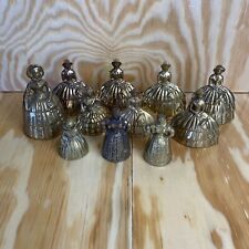 10x Lot of Vintage Brass Victorian Girl Dinner Bells picture