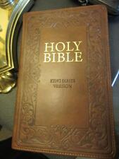 Holy Bible King James Version Brown Leather Christian Art Publishing ~NEW~ picture