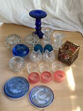 Lot of 20 Small Glass Candle Holders picture