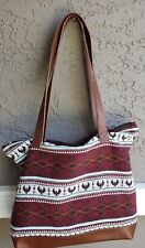 Native Northwest Indigenous Tote Bag Purse Spirit of the Sky Polyester Burgundy  picture