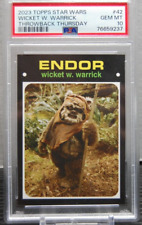 2023 Topps Star Wars Throwback Thursday Wicket W. Warrick #42 PSA 10 Pop 13 picture