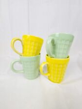 4 Vintage Pastel Coffee Cups Made in England Valentine picture