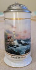 Vint 1998 Thomas Kinkade Beacon Of Hope Lidded Stein Mug Limited Edition A0573 picture