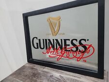 Vintage Guinness Genuine Official Merchandise Bar Pub Mirror Sign 18'' X 13