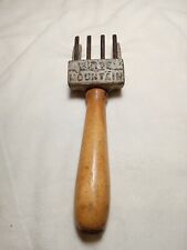 Antique Vintage White Mountain Ice Chipping Tool wood handle metal tool picture