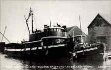 Belfast ME Tug Boats Security & Eugene Spofford c1910s Image c1960 KODAK RPPC picture