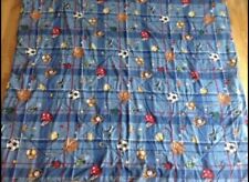 Vintage Reversible Sports Theme Red Blue Blanket Bedspread Twin Comforter Sports picture