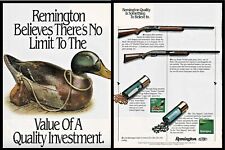 1984 REMINGTON 1100 and 870 Shotgun 2-side AD w/ Framable Duck Decoy Image picture