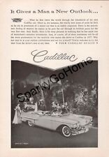 Cadillac Convertible Surf Club Palm Trees Evening Gowns Print Ad 1957 picture