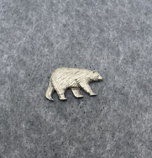 1993 Angler's Expressions Silver Tone Bear Lapel Pin picture